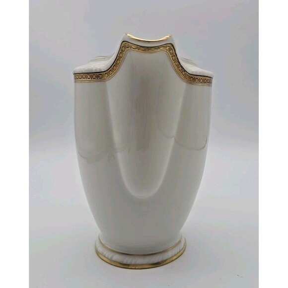 Rorstrand Sweden Porcelain Pitcher Fine China White & Gold Trim 6.5" #521 - Picture 3 of 11